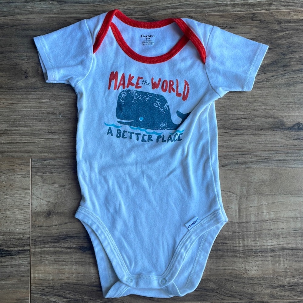 Gerber “make the world a better place” bodysuit